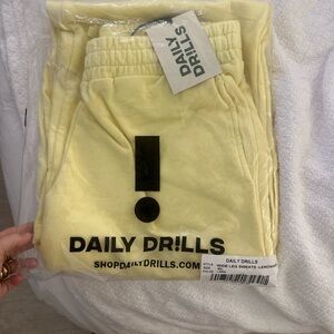 Daily Drills lemonade wide legs sweats